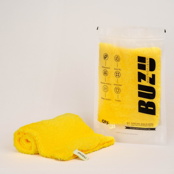 BUZU Ultra-Soft Microfiber Car Cleaning Cloth – 550 GSM, Pack of 2